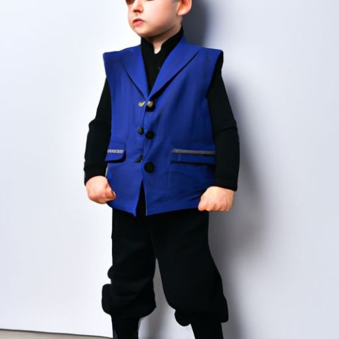 – 6 Yıl Erkek sonbahar kış Giyim Seti Bebek Giysileri Pamuk Çocuk Giysileri Yelek Uzun Kollu Pantolon İlkbahar Sonbahar 3 ADET Yelek ile Takım Elbise 1