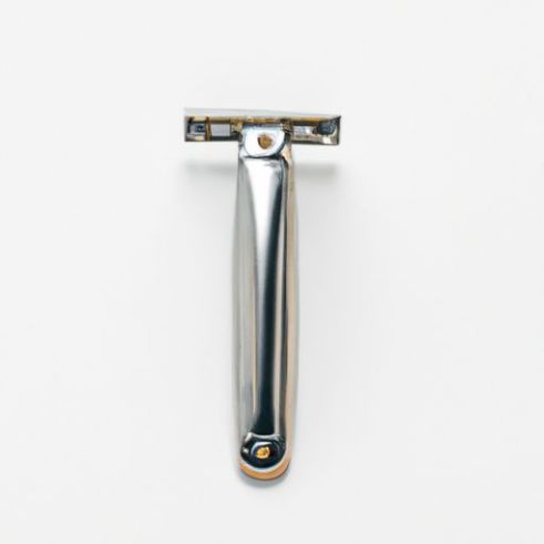 Maquinilla de afeitar de acero con doble filo para hombre, cartucho de 3 hojas, afeitadora, estilo tradicional, etiqueta privada, inoxidable