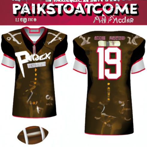 足球服批发美式足球自有标志制服最新款式巴基斯坦制造美国