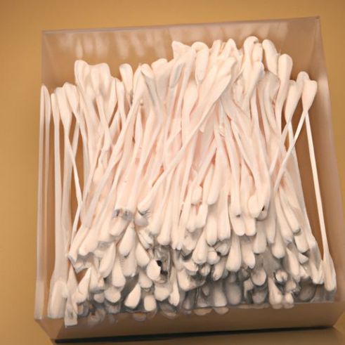 Bastoncino di carta Tampone di cotone con alcool Il commercio all'ingrosso di cotone può essere personalizzato Boccioli Detergente per orecchie puro al 100% Ecologico 100 pezzi
