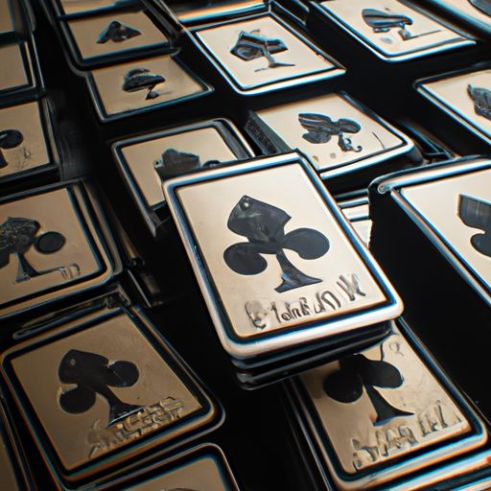 Logo personalizzato Impermeabile lamina nera che gioca a poker Carte da gioco in plastica PVC 100% Oro Nero Bianco Argento Pokerkarte Cartes China Factory Bulk