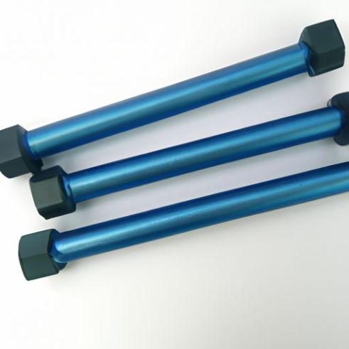 C1045 SCM435 ASTM A320-L7 стержень с резьбой A194-7, синий ПТФЭ с гайками, стержень с резьбой, стержень с резьбой, углеродистая сталь C1035