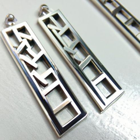 Acier personnalisé gravé barre cuboïde pendentif collier porte-clés bracelets pour collier en gros stock 5*40mm inoxydable
