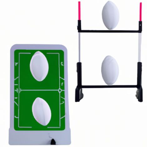Draagbare PVC-kunststof Rugby Goal hit tackle schildpalen met rugbybal en baldisplaystandaard XY-S4001 Opblaasbare rugbypalen voor kinderen/