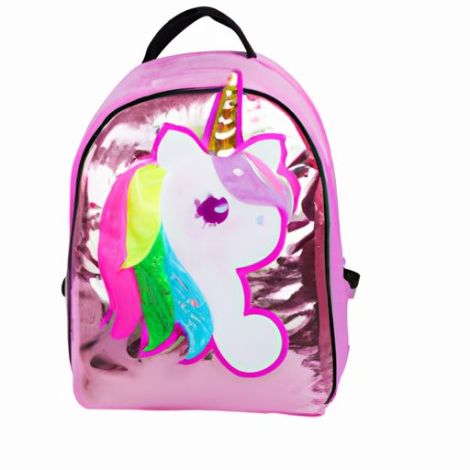 Backpack With Hairball Glitter Travel Bag students school bags Unicorn Girl Backpack Fashion Kids School Bags