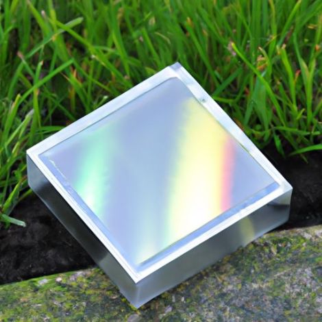 Glas IP67 Waterdichte LED inbouw led Vierkante Buitentuin Solar Led Baksteenverlichting Snelle levering Kleurrijk RGB Wit