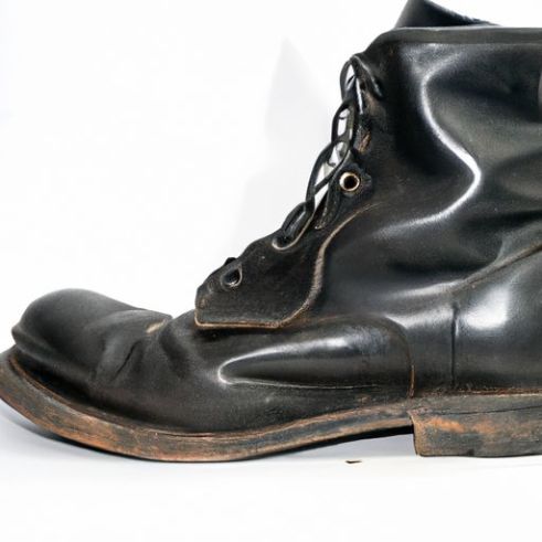 Tutup jari kaki sepatu bot tempur hitam kulit asli sepatu keselamatan pelindung las baja