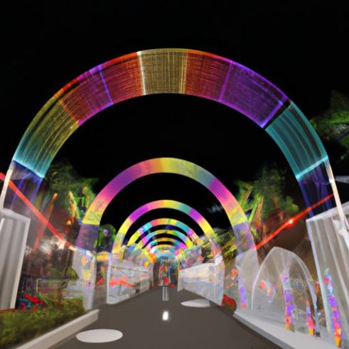 통로 상업 프로젝트 야경 제어 음악 동기화 장식 조명 LED 유성관 불꽃놀이 조명 야외 정원 거리