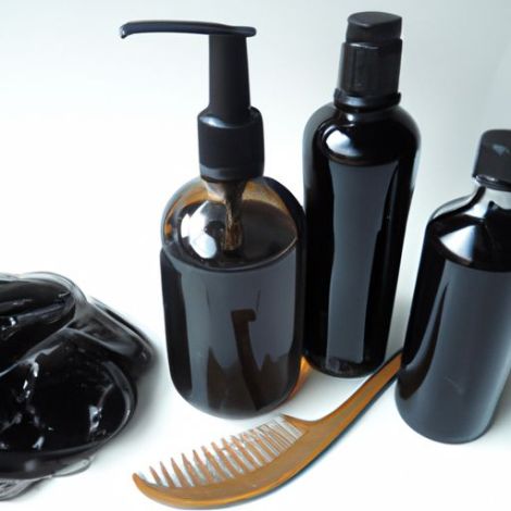 óleo de rícino preto orgânico ingredientes orgânicos da árvore do chá shampoo e condicionador conjunto de cuidados com os cabelos para cabelos secos Conjuntos Barra Natural Produtos de cuidados danificados