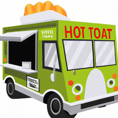 热销快餐猿食品卡车拖车带 AL-KO 扭力轴移动欧盟标准奶酪凝乳炸玉米饼食品卡车