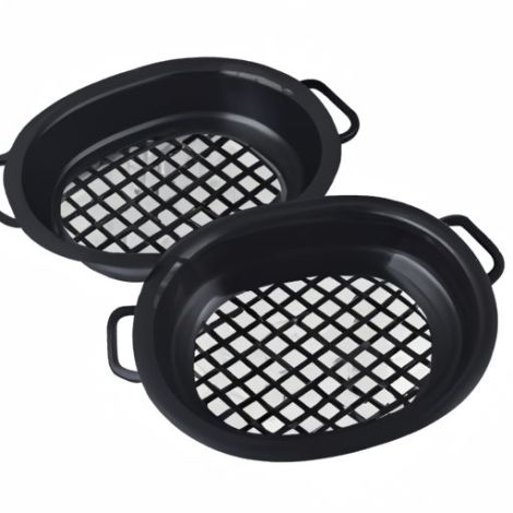 Forros de fritadeira com 2 unidades de assadeira de ferro fundido para alimentos Safe Air Fryer Silicone Pot Basket 7,08in com circulação de ar Reutilizável Silicone Baking Pan Air