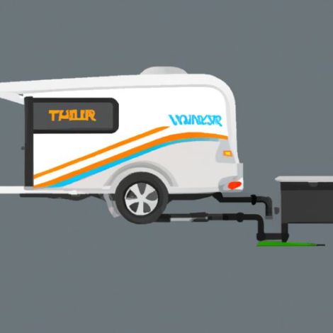 Trailer de viagem padrão minivan eixo quadrado com campista elétrico com instalações de lavagem de veículos OTR carro multifuncional Rv caravanas australianas