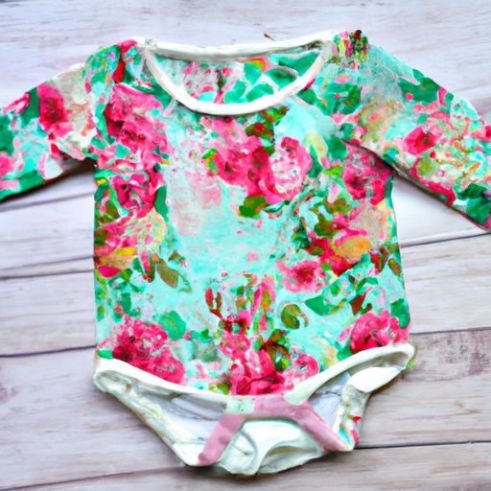 Pakaian Bayi Musim Gugur Bayi Katun Musim Panas Balita Bunga Balita Perempuan Pakaian Renang 1 Buah Label Pribadi Musim Semi