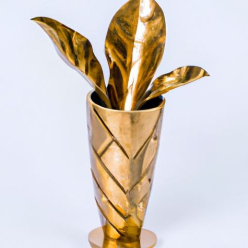 Vase Argent et Or Fini vase moderne en métal Table en aluminium Vase décoration de la maison Bols à fleurs Design de luxe Bol à fleurs en métal