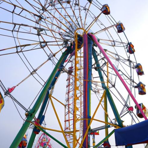 Parque colorido para crianças adultos passeios turísticos à venda passeios ao ar livre à venda pequena roda gigante tema 48 pessoas