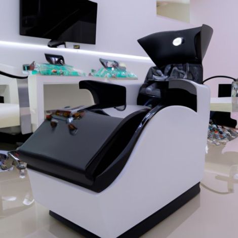 Оборудование для маникюрного спа-салона Мебель для ногтей Массажное педикюрное кресло с дистанционным управлением Черное маникюрное кресло Luxury