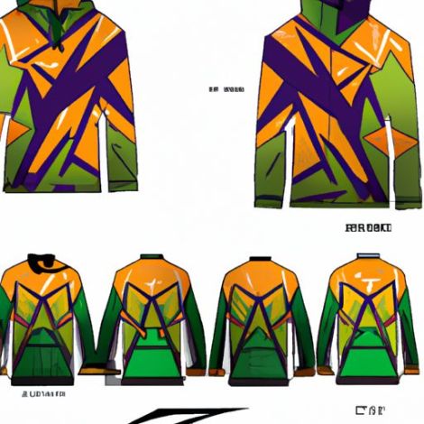 풀 슬리브 V 라운드 넥 스포츠 자켓 의류 통기성 MTB 산악 먼지 자전거 기어 T 셔츠 맞춤 디자인 Motocross Mtb Jersey