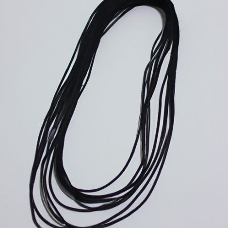 sewing black white flat band board bullion rope earloop cord stretch knit braided elastic cord string High Quality Stock