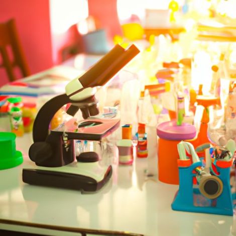 Bộ đồ chơi giáo dục thí nghiệm dành cho trẻ em Kính hiển vi mô phỏng học tập Đồ chơi nhà khoa học sớm