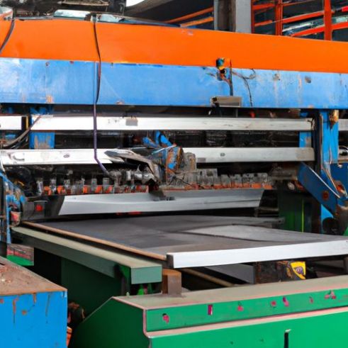 Untuk Memanjang Lembaran Logam Mesin Pemotong Silang Atap Mesin Roll Forming Lini Produksi Decoiler Perataan Dan Pemotongan