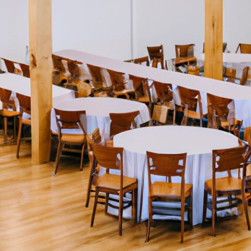 Modern Tasarımlı Kontrplak Üst Düğün Salonu ile Dekor Ziyafet Yuvarlak Katlanır Masalar sandalyeler