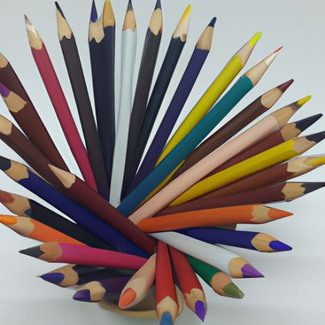 कलात्मक रंग पेंसिल मूल लकड़ी पेंसिल सेट बच्चों के लिए रंगीन पेंसिल रंगीन पेंसिल बैरल के साथ