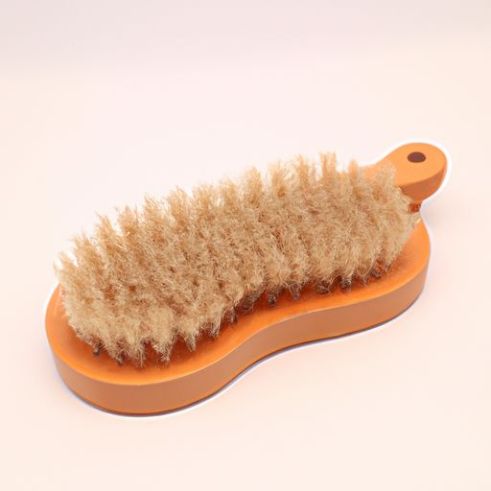Natural Boar Bristle Short women man Handle Exfoliating Foot Brush Double Side Massage Pumice Stone Foot Brush New Eco Friendly