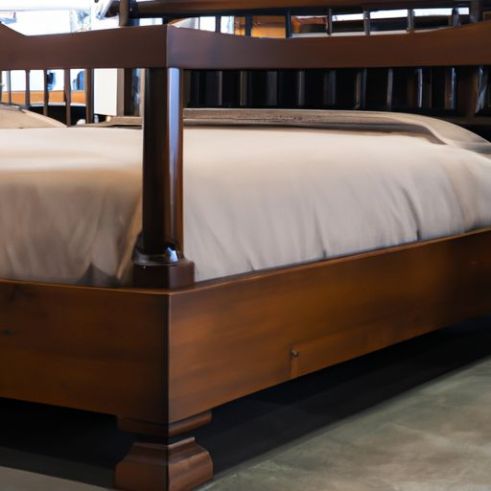Ensembles hôtel King Size Double luxe queen size simple en bois massif rembourré plate-forme cadre de lit à lattes meubles modernes chambre de luxe