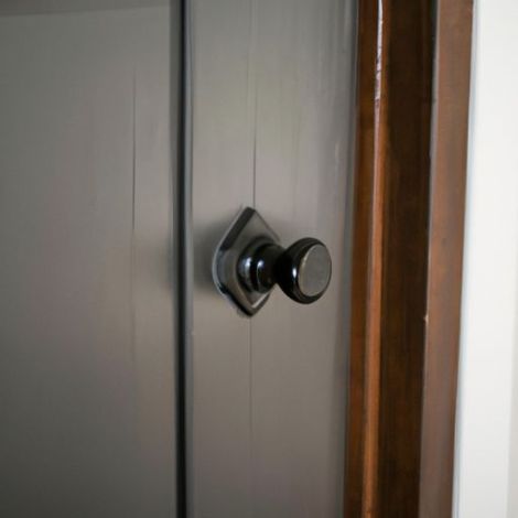 Porta de madeira preta, toque automático na porta, mola de fechamento da porta para