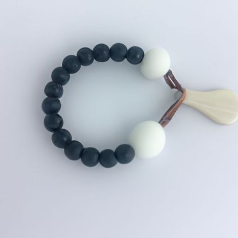 Bracelet Cuentas Llavero De Madera bracelet keyrings wooded silicone Wooden Beads Suede Circle Tassel Wristlet Keychai Good quality Silicone Bead Keychain