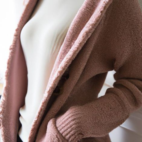 秋冬针织毛衣单排扣驼色毛衣修身针织开衫女羊绒高品质