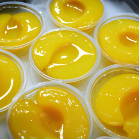 Deliciosas frutas enlatadas de durazno amarillo en almíbar ligero o en latas Comida enlatada de buena venta