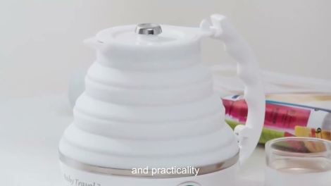 Safe to touch collapsible silicone electric kettle Best China Maker,best portable electric kettles custom order