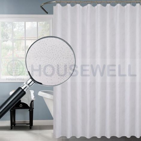 Embossed Premium PEVA Shower Curtain, Water Repellent, Eco-friendly, Quick Dry