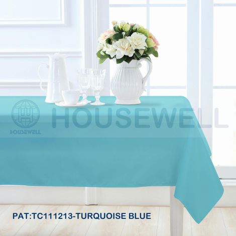 Solid Color Jacquard Fabric Tablecloths, Waterproof, Wipes Clean , Reusable
